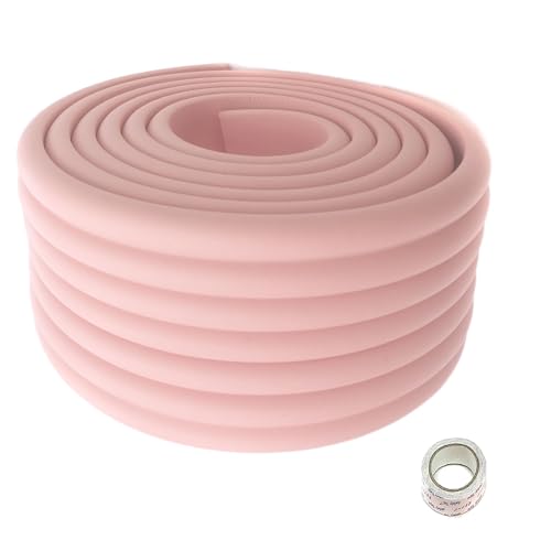 HIMRY KXD7002-pink, Universal Sicherungspuffer 8 mm x 80 mm x 2 Meter, weicher Stoßschutz Baby und Kinder Sicherheits, Schwamm Kissen Kindersicher, Soft-Schutz Anti-Kollisions-Stoßstange, Pink von HIMRY