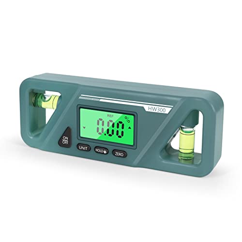 HINAA Digitaler Winkelmesser mit magnetischer Basis – präzise Messung digitaler Winkel- und Füllstandsanzeige und Winkelmesser mit LCD und Hintergrundbeleuchtung für Holzbearbeitung und Gebäude von HINAA
