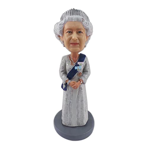 HINAA Figur Britische Königin Elizabeth Puppe The Queen Platinum Jubiläum Souvenir Ornament Auto Desktop Büro Fensterbank Dekorationen von HINAA
