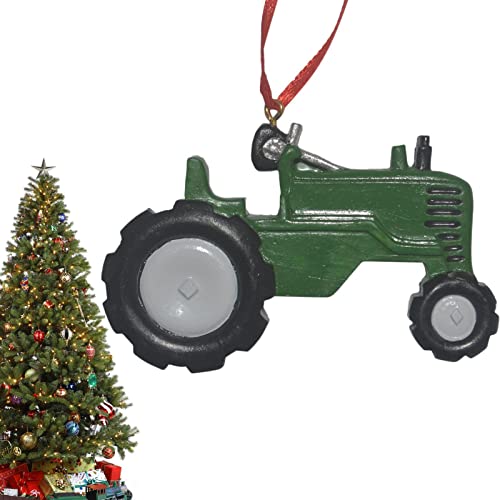 HINAA Weihnachtsbaum-Traktor-Verzierungen,Resin Farm Ornaments Traktor Weihnachtsbaumschmuck - Party Favor Dekorationen Traktor Ornamente von HINAA