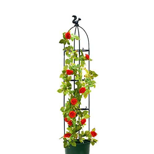Pflanzenstützen Obelisk-Rankhilfen für Kletterpflanzen, Gurken, Tomaten, Rosen, Reben, schnell wachsende Gartenpflanzenstützen, 25,4 cm im Durchmesser, 3 Höhen von HINAA