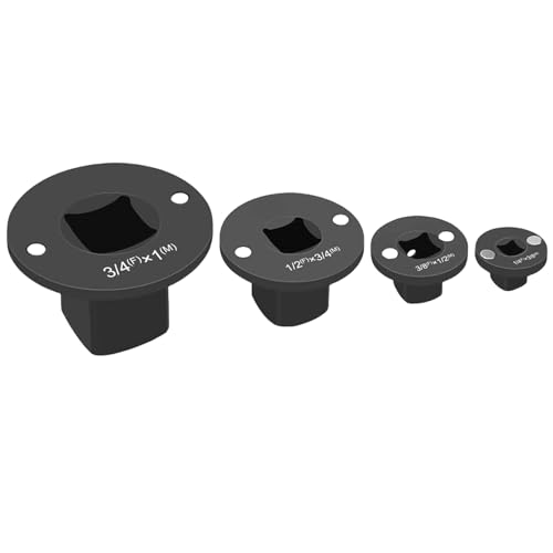 4-teiliges Low-Profile-Steckschlüsseladapter-Set, 4-teiliges Low-Profile-Umbausatz, Hartstahlkonstruktion für Haltbarkeit, geeignet für Maschinenwartung von HINAYOSAN