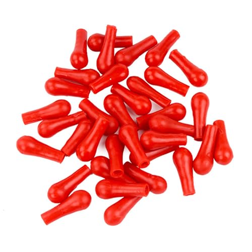 50 Stück Pipetten-Gummikappen, Gummi-Kappen für Glaspipetten, Glas-Messröhrchen, Flüssigkeits-Pipetten, Lehrgeräte von HINAYOSAN