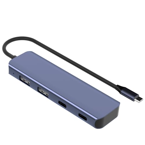 Aluminium-USB-Hubs mit 4 Anschlüssen für schnellen Datenzugriff mit 2 USB-A- und 2 Typ-C-Anschlüssen für mehrere Geräte Aluminium-USB-Hubs mit 4 Anschlüssen für schnellen Datenzugriff mit 2 USB-A- und 2 Typ-C-Anschlüssen für mehrere Geräte von HINAYOSAN