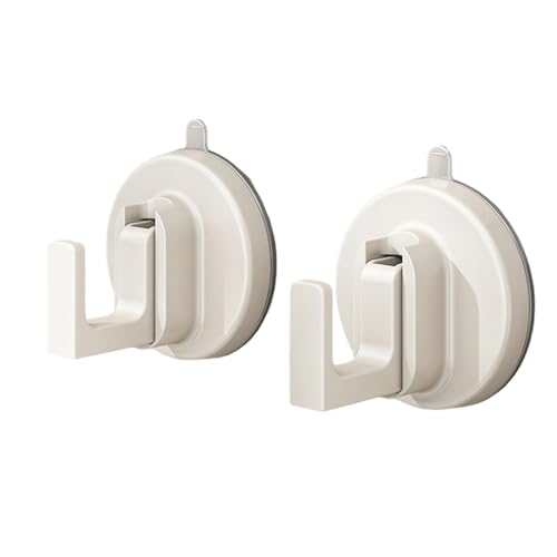 Aluminiumhaken mit starken Saugnäpfen für Dusche, Glas, Fliesen, strapazierfähig, 5 kg Kapazität, 2 Stück, robuste Saugnapfhaken von HINAYOSAN