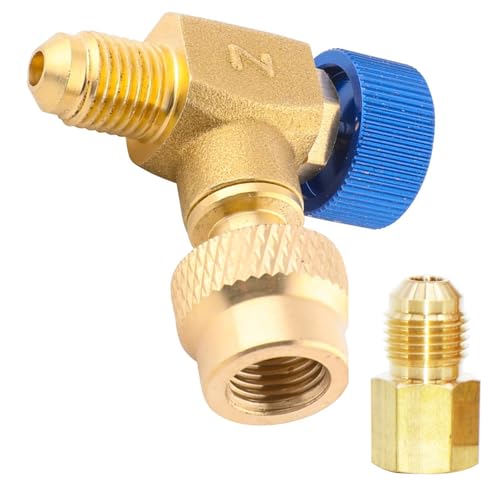 Automotive für R22 32 R410A HVAC Serviceventile, 90 Grad rechtwinklig, Messingbeschlag für enge Räume, Kältemittel, Ladeventile Automotive für R22 32 R410A HVAC Serviceventile, 90 Grad rechtwinklig, Messingbeschlag für enge Räume, Kältemittel, Ladeventile von HINAYOSAN