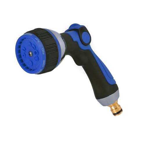 Autowaschanlage mit 10 Funktionen, mit Daumenkontrolle, ergonomischem Griff und rostfreiem Metallanschluss für Gartenreinigung, Hochdruck-Autoreinigungsdüse von HINAYOSAN