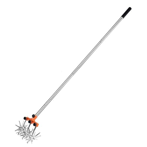 Drehbarer Gartenkultivator, manueller Bodenlockerer mit ergonomischem Griff für effiziente Gartenarbeit und kompakte Lagerung, Metallgrubber für harte Drehbarer Gartenkultivator, manueller Bodenlockerer mit ergonomischem Griff für effiziente Gartenarbeit und kompakte Lagerung, Metallgrubber für harte von HINAYOSAN