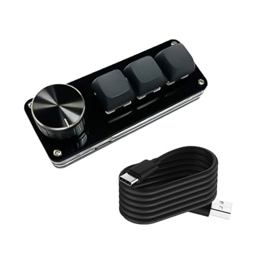 HINAYOSAN Effiziente programmierbare Tastatur mit 3 Tasten, 4 Tasten, 6 Tasten, 8 Tasten, mit einzigartigem Drehknopf, mechanisches Gaming-Zubehör für optimierte Bedienung von HINAYOSAN