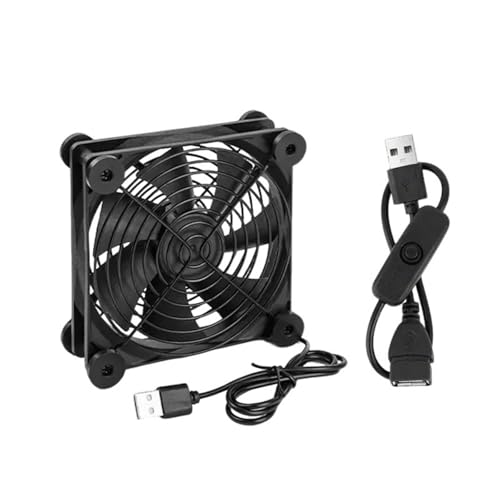 HINAYOSAN Effizienter 120 mm USB-Ventilator mit Ständer zum Kühlen von Routern, Netzwerk-Servern, Projekten und Laptop-Kühllösung, USB-betriebener Ventilator HINAYOSAN Effizienter 120 mm USB-Ventilator mit Ständer zum Kühlen von Routern, Netzwerk-Servern, Projekten und Laptop-Kühllösung, USB-betriebener Ventilator von HINAYOSAN