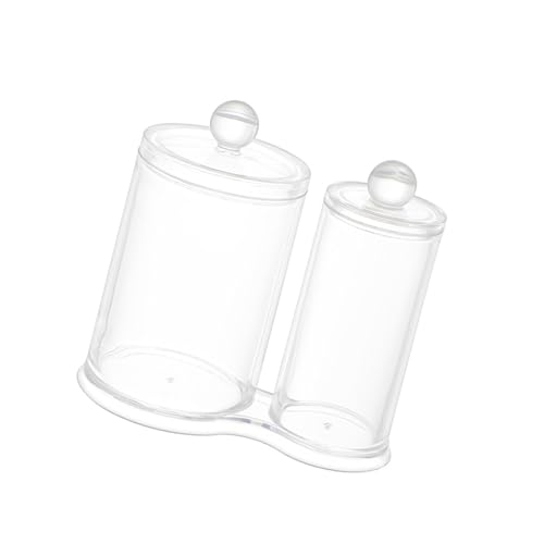 HINAYOSAN Mehrzweck-Aufbewahrungsbehälter-Set aus transparentem Acryl mit Deckel, Qtip Spender für Schminktisch, Badezimmer, Arbeitsplatte, Mehrzweck-Aufbewahrungsbehälter-Set aus Acryl von HINAYOSAN