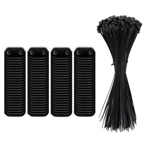 HINAYOSAN Strapazierfähige Sichtschutz-Clips für den Außenbereich, bruchsicher, Befestigungs-Set mit PVC-Bändern für Rasen, Terrassen, Zaunmatte, Balkon-Sichtschutz-Installation von HINAYOSAN