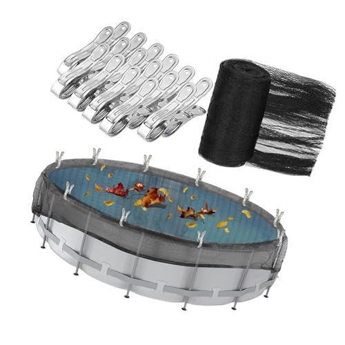 Mehrzweck-Schwimmbad-Abdeckung mit 12 sicheren Clips, Wärmedämmdecke zum Schwimmen, schützender, flexibler Pool zur Schmutzprävention von HINAYOSAN