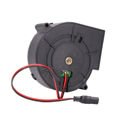 Robustes Kühlsystem-Gebläse, 97 x 33 mm, 12 V, Lüfter für Elektronik, Holzofen, Belüftung, Doppelkugellager, 5500 U/min, Motor, Grillgebläse mit Metall- und Kunststoffkonstruktion von HINAYOSAN