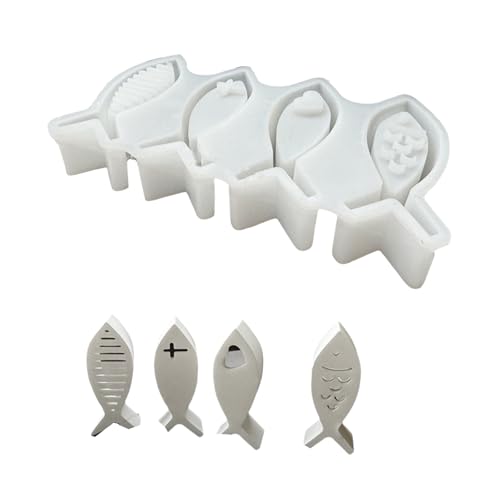 Silikonform mit 4 Mulden zur Herstellung von Fischformen, Harzen, Nachtlicht, Basteln für kreative Wohndekorationen, Enthusiasten, Fischatmosphären, Lichtform Silikonform mit 4 Mulden zur Herstellung von Fischformen, Harzen, Nachtlicht, Basteln für kreative Wohndekorationen, Enthusiasten, Fischatmosphären, Lichtform von HINAYOSAN