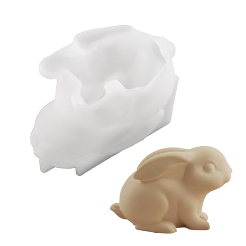 Silikonform mit Hasenfiguren, Silikonstruktur für handgefertigte Ornamente, Urlaubsdekoration und kreative Kunstprojekte, flexible Harz-Bastelform von HINAYOSAN