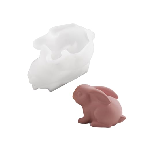Silikonform mit Hasenfiguren, Silikonstruktur für handgefertigte Ornamente, Urlaubsdekoration und kreative Kunstprojekte, flexible Harz-Bastelform von HINAYOSAN