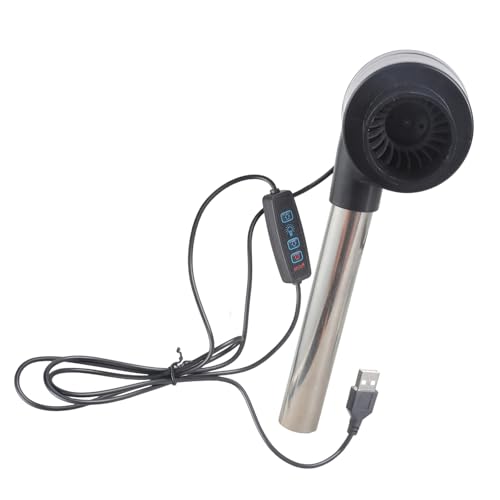 USB-Gebläse mit mehreren Geschwindigkeiten, 14,5 cm, Luftstromk, 5 V, tragbares Design für Küche, Kochen im Freien, Start und Belüftung, USB-Gebläse mit langer Düse für Wärmeableitung von HINAYOSAN