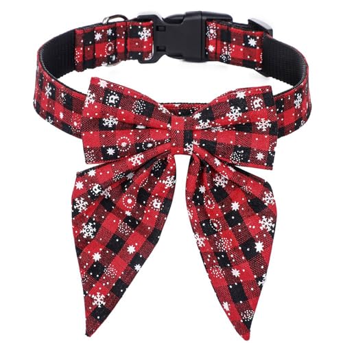 Verstellbares Halsband, Weihnachtsmotiv, Hundefliege, festliches Haustier-Hals, Haustier-Fliege, Festival-Zubehör, festliches Hundehalsband Verstellbares Halsband, Weihnachtsmotiv, Hundefliege, festliches Haustier-Hals, Haustier-Fliege, Festival-Zubehör, festliches Hundehalsband von HINAYOSAN