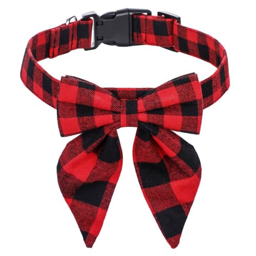 Verstellbares Halsband, Weihnachtsmotiv, Hundefliege, festliches Haustier-Hals, Haustier-Fliege, Festival-Zubehör, festliches Hundehalsband von HINAYOSAN