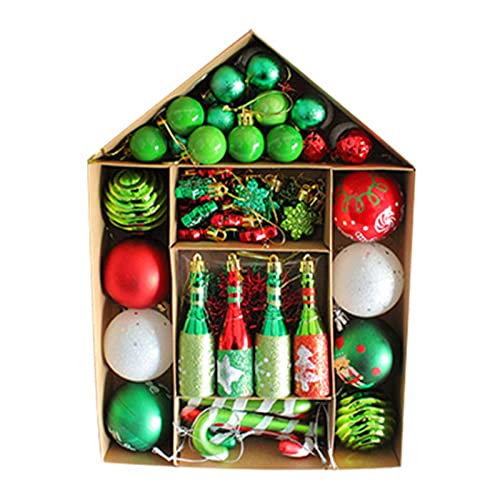 Weihnachtskugel-Ornament, 70 Stück/Box, Baumkugeln, Box, Verpackung, Dekoration, hängende Kugeln, Weihnachtskugeln Weihnachtskugel-Ornament, 70 Stück/Box, Baumkugeln, Box, Verpackung, Dekoration, hängende Kugeln, Weihnachtskugeln von HINAYOSAN