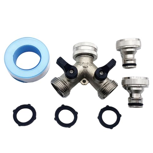 Y-förmiges Wasserspalter-Set mit Schnellschalt-Design, rostfreie Oberfläche, passend für gleichzeitige Hofbewässerung, wetterbeständige Wasserverteilung von HINAYOSAN