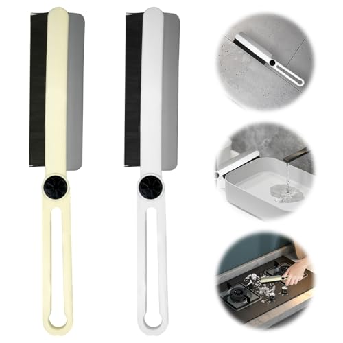 2 PCS Multifunktionale Rotierende Reinigungsbürste,Rotate Left and Right Crevice Cleaning Brush Crack Crevice Cleaning Tool Hard Bristle, Crevice Cleaning Brush Rotating Brush for Cleaning von HINGTAI