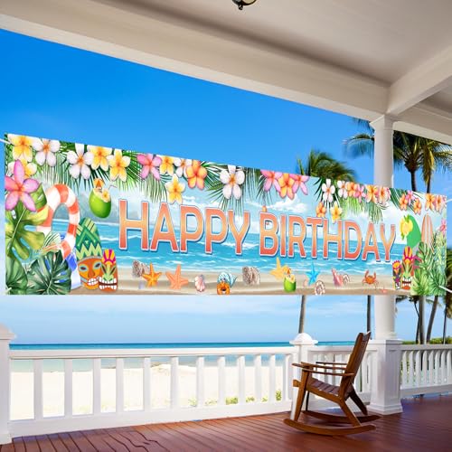 Hawaiianische Geburtstagsparty-Dekorationen, größere tropische Geburtstagsparty-Dekorationsartikel, Hofschild-Hintergrunddekor, geeignet für Innen- und Außendekoration Hawaiianische Geburtstagsparty-Dekorationen, größere tropische Geburtstagsparty-Dekorationsartikel, Hofschild-Hintergrunddekor, geeignet für Innen- und Außendekoration von HINGTAI