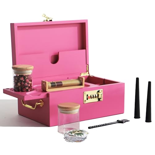 HINITOYOU Große Bambusbox mit Zahlenschloss Box Abschließbare Set mit Zahlenschloss Rolltablett Rolling Tray Set Aufbewahrungskiste mit Glasbehälter für Zuhause,Wiederverschließbaren Beuteln HINITOYOU Große Bambusbox mit Zahlenschloss Box Abschließbare Set mit Zahlenschloss Rolltablett Rolling Tray Set Aufbewahrungskiste mit Glasbehälter für Zuhause,Wiederverschließbaren Beuteln von HINITOYOU