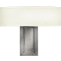 Hinkley - HK-HAMPTON2 Wandleuchte Hampton 2xE14 60W Nickel antik, Leinen weiss H:30,5cm B:38,1cm dimmbar von HINKLEY