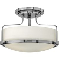 Elstead - Lighting hk-harper-sfs-cm Hinkley Deckenleuchte harper E27 3x60W Stahl Chrom poliert, Glas Opal geätzt H:25.3cm B:36.6cm Ø36.6cm dimmbar, von ELSTEAD