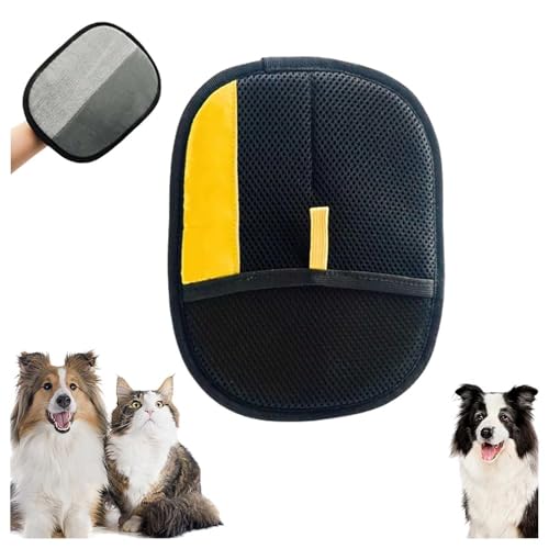 HINNVCL Tierhaarentfernungshandschuh für Katzen und Hunde, effiziente Fellpflege-Handschuhe für Tierhaare, Katzenpflege-Handschuhe zur Haarentfernung, wiederverwendbarer Katzen- und Hundehaarentferner von HINNVCL