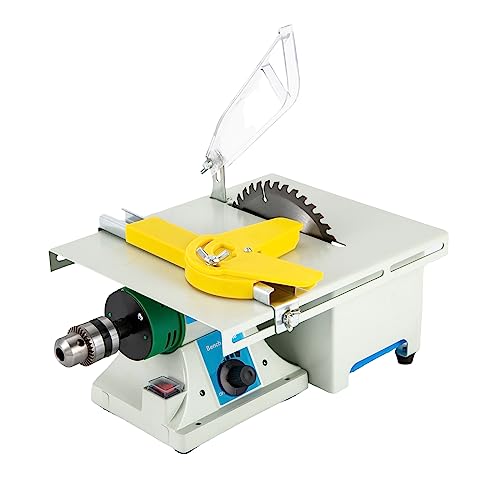 5-in-1 Mini Tischkreissäge, 750W Edelstein Schmuck Polierend Bench Drehbank Tischsäge Schneiden Maschine Multifunktionale Tischschleifmaschine für Polieren, Schneiden, Polieren, Schleifen und Schnitze von HINOPY