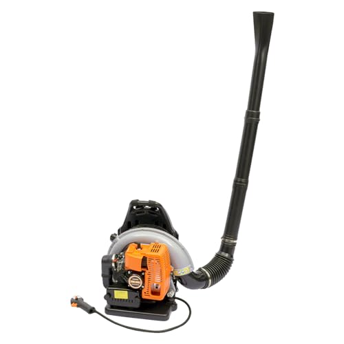 Benzin Rückentragbar, 63CC 2-Stroke Profi Rucksack Benzin Laubbläser 3,6 HP Tragbar BenzinLaubbläser mit Verstellbarer Schultergurt für Beseitigung von Laub, Straßenstaub, Müll usw von HINOPY