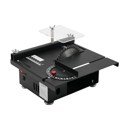Mini Tischkreissäge, 200W Multifunktionale Tragbare Präzisions DIY Miniatur Tischkreissägen 7-Gänge Einstellbarer Geschwindigkeit Präzise Elektrische Tischsägen für Handwerk Handgefertigtes Holz von HINOPY