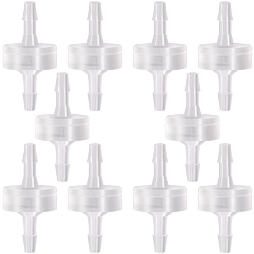 10 Stück 3 mm Kunststoff-Rückschlagventil, Schlauchstutzen, Ozonwiderstand, Kunststoffventil für Wasser, Heizstoff, Öl, Luft, Gas von HINZIC