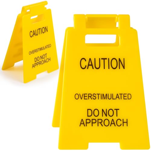 HINZIC Lustiges Büroschild mit Aufschrift "Caution Overstimulated Desk", Kunststoff, Aufschrift "Do not Approach", bedruckt, lustige Warnung, Schreibtischdekoration für Teamkollegen, Mitarbeiter, 1 HINZIC Lustiges Büroschild mit Aufschrift "Caution Overstimulated Desk", Kunststoff, Aufschrift "Do not Approach", bedruckt, lustige Warnung, Schreibtischdekoration für Teamkollegen, Mitarbeiter, 1 von HINZIC
