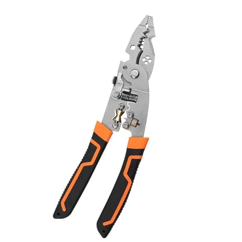 10 in 1 Multifunktionale Abisolierzange und Cutter Kabel-Crimpzange für elektrische Arbeiten mit ergonomischem gebogenem Griff Abisolierwerkzeug 10 in 1 Multifunktionale Abisolierzange und Cutter Kabel-Crimpzange für elektrische Arbeiten mit ergonomischem gebogenem Griff Abisolierwerkzeug von HIOPOIUYT
