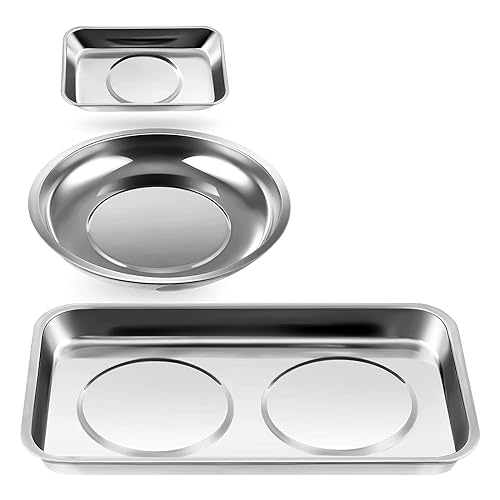 3 Stück Teile Tablett Set Edelstahl Werkzeug Runde Tabletts Quadratische Tabletts für Schrauben Bolzen Edelstahlteile Werkzeug 3 Stück Teile Tablett Set Edelstahl Werkzeug Runde Tabletts Quadratische Tabletts für Schrauben Bolzen Edelstahlteile Werkzeug von HIOPOIUYT
