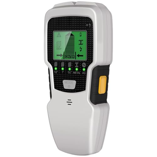 5-in-1 Elektronischer Nagel-Detektor, Wandscanner mit LCD-Bildschirm & Sound-Alerts für Holz, Metall, spannungsführende Drahttiefenerkennung, Scanfinder von HIOPOIUYT