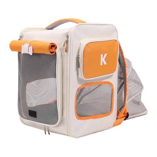 Cat-in-bag-Tragetaschen für Welpen, Tragetasche, Outdoor, Reisen, Schultertrage, Sightseeing-Tasche, Fenster, multifunktionale Katzen-Hundeschulter von HIOPOIUYT