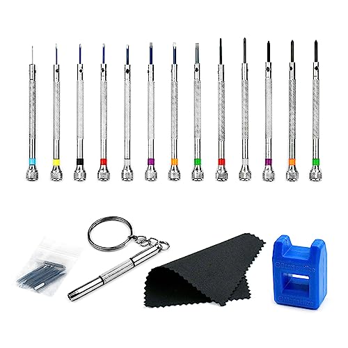 Edelstahl Schraubendreher Set Uhr Kit für Uhrmacher Brillen Sortiment Schlitzwerkzeug Schraubendreher Set Profi für Profis für Anfänger Edelstahl Schraubendreher Set Uhr Kit für Uhrmacher Brillen Sortiment Schlitzwerkzeug Schraubendreher Set Profi für Profis für Anfänger von HIOPOIUYT