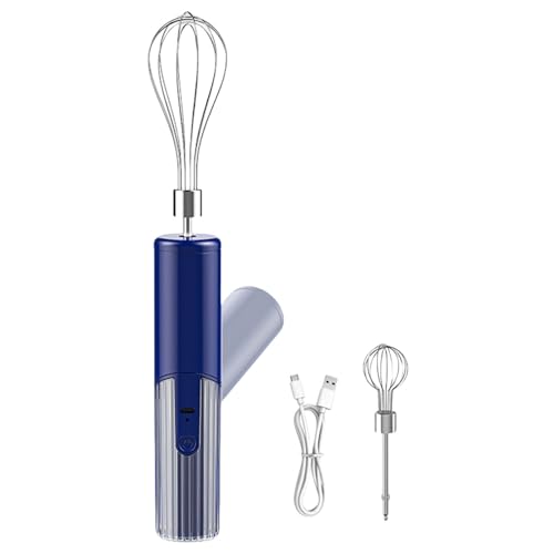 Faltbarer elektrischer Handmixer mit 3 Geschwindigkeitsmodus und 2 abnehmbaren Schneebesen zum Mischen und Schlagen, platzsparende Schneebesen, einfache Lagerung von HIOPOIUYT