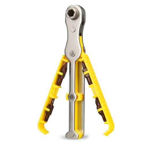 HIOPOIUYT Bidirektionales Ratschen-Schraubendreher-Set 90 Grad flexibel abgewinkelt Schraubendreher Ratschenschlüssel für engen Raum inkl HIOPOIUYT Bidirektionales Ratschen-Schraubendreher-Set 90 Grad flexibel abgewinkelt Schraubendreher Ratschenschlüssel für engen Raum inkl von HIOPOIUYT