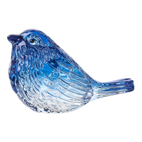 HIOPOIUYT Bunte Kristall-Vogelstatue, handgefertigt, Schreibtisch-Ornament für Heimdekoration und Sammler, bunte Glas-Vogel-Schreibtisch-Dekoration von HIOPOIUYT