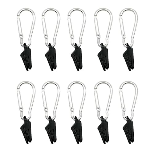 HIOPOIUYT Camping Zelt Plane Markise Klemme Karabiner Clip Zelt Klemme Kleiderbügel Camping Zelt Straffen Lock Grip Klemme Freien von HIOPOIUYT