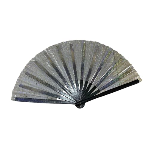 HIOPOIUYT Faltbarer Handfächer mit Holzrahmen, glitzernd, PVC, für Tanzpartys, Raves, Hochzeiten, Cosplay, Events, Geschenke, faltbarer Handfächer HIOPOIUYT Faltbarer Handfächer mit Holzrahmen, glitzernd, PVC, für Tanzpartys, Raves, Hochzeiten, Cosplay, Events, Geschenke, faltbarer Handfächer von HIOPOIUYT