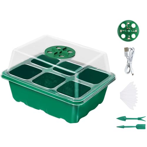 HIOPOIUYT Kunststoff Innenpflanzen Starter Kits Mit LED Wachsen Leichte Multi Zweck Sämlingssamling Keimtablett Keimtablett Box Multi Zell Pflanzen Ausbreitung Tablett HIOPOIUYT Kunststoff Innenpflanzen Starter Kits Mit LED Wachsen Leichte Multi Zweck Sämlingssamling Keimtablett Keimtablett Box Multi Zell Pflanzen Ausbreitung Tablett von HIOPOIUYT