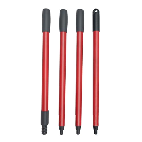 HIOPOIUYT Mop Metallgriff in 4 Stück für verschiedene Anpassungen und kompatibel mit mehreren Wischmopp Ausziehbarer Reinigungsvorrat Ersatzgriff von HIOPOIUYT