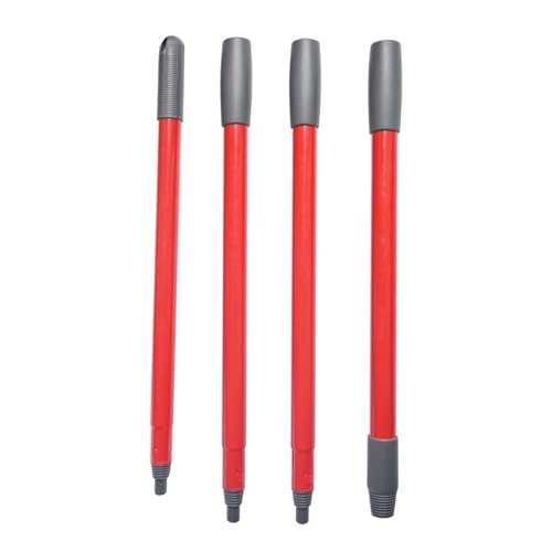 HIOPOIUYT Mop Metallgriff in 4 Stück für verschiedene Anpassungen und kompatibel mit mehreren Wischmopp Ausziehbarer Reinigungsvorrat Ersatzgriff von HIOPOIUYT